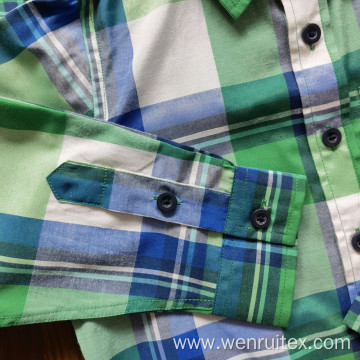 Custom Outdoor Long-sleeve Children's Cotton Checked Shirts